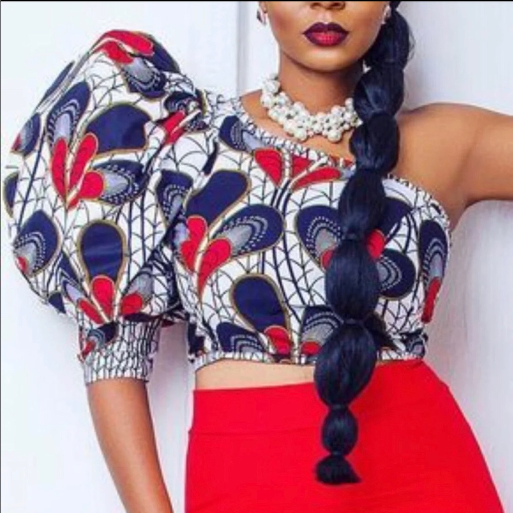African Ankara top